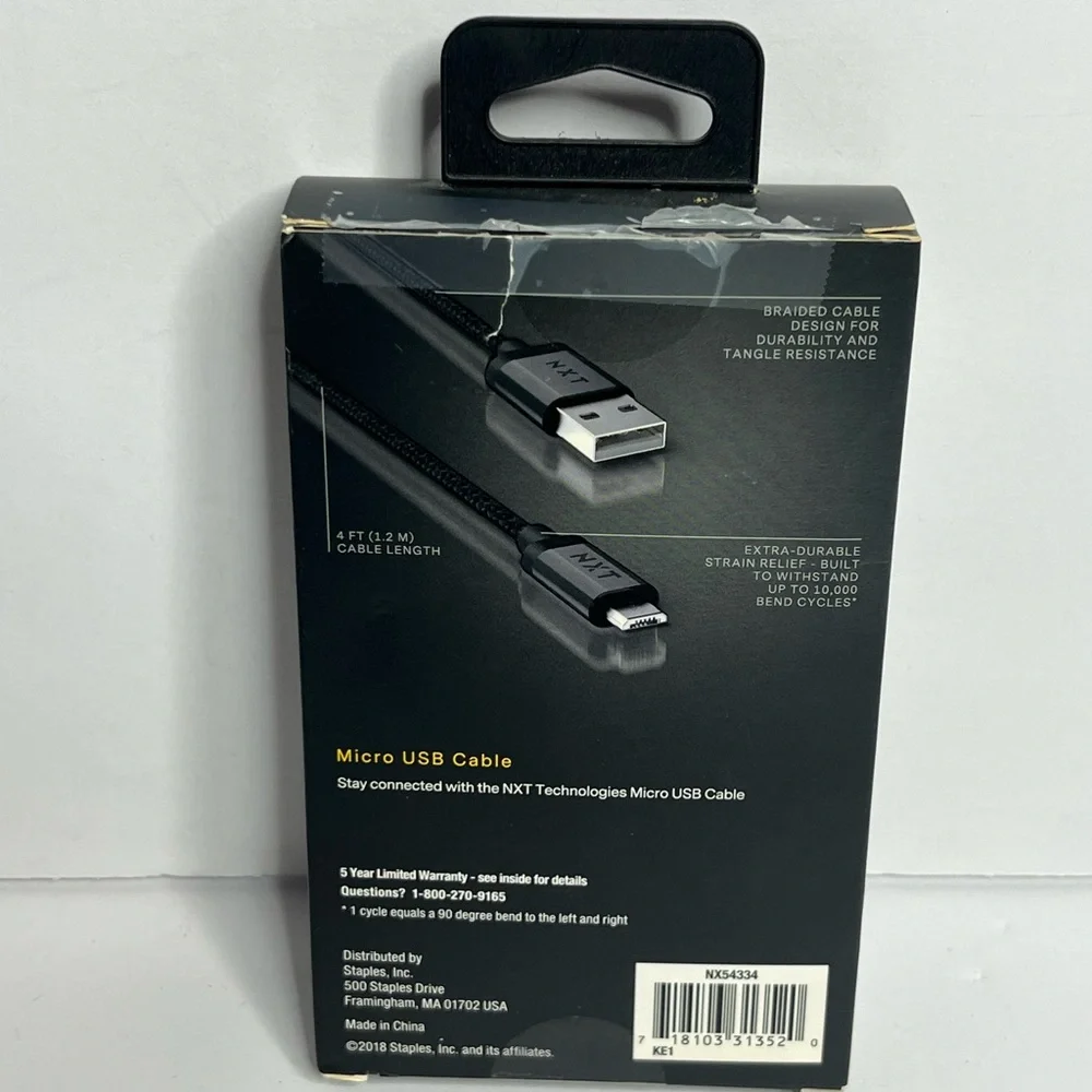 4 ft. NXT Technologies Micro USB Cable.